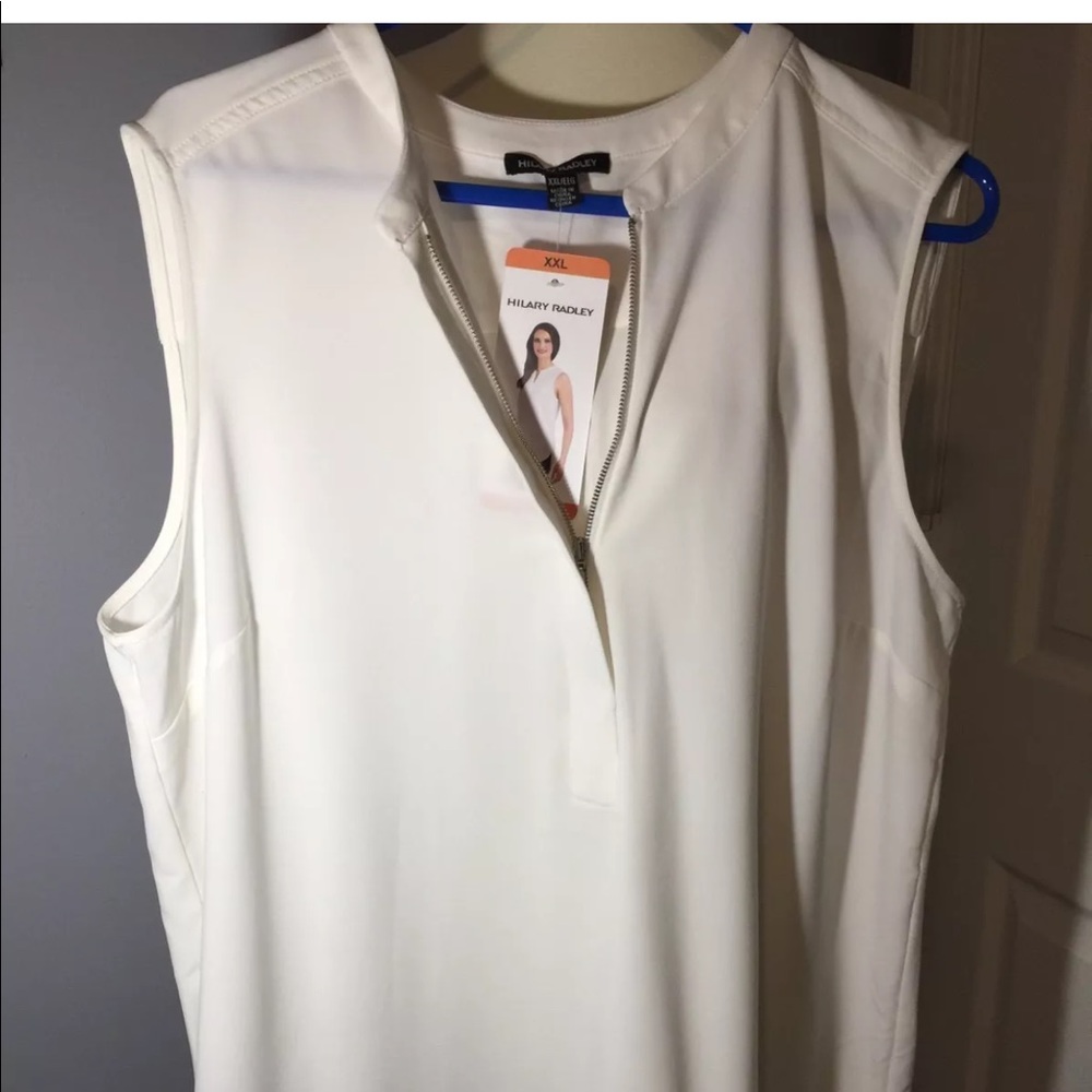 🎉3/4 Zip Sleeveless tunic XXL NWT - Picture 2 of 4